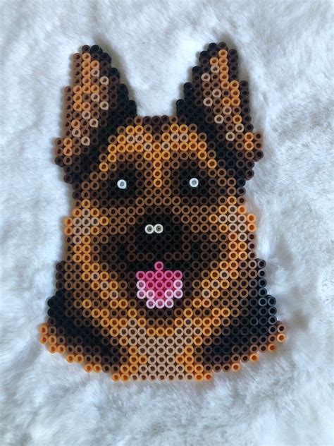 puppy perler beads|perler bead german shepherd.